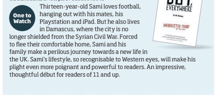 Boy, Everywhere in the Bookseller One to Watch